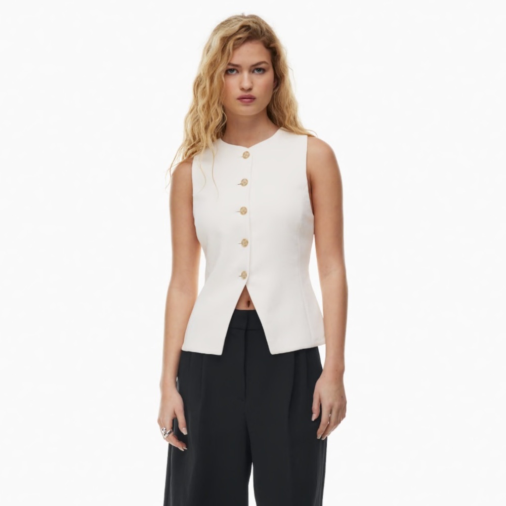 Aritzia Wilfred Regal Slim-Fit Button Up Vest